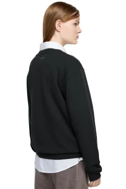 Acne Crew Neck Fleece Sweater Face Genser Sort