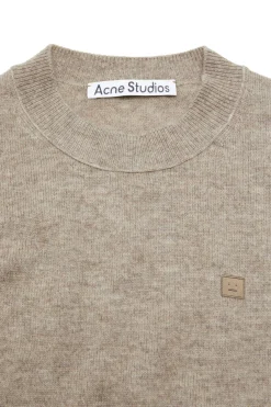 Acne Crewneck Jumper Yak Wool Genser Beige