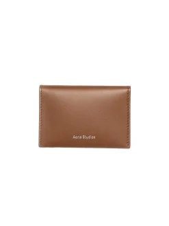 Acne Folded Leather Wallet Lommebok Brun