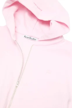 Acne Hooded Zipper Sweater Jakke Lys Rosa