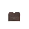 Acne Leather Card Holder Lommebok Mørkebrun