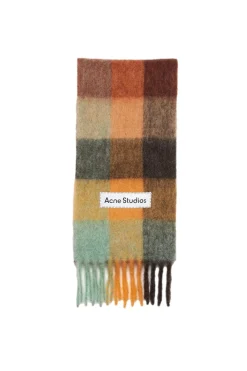 Acne MOHAIR CHECKED SCARF Skjerf Mønster