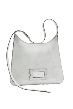 Acne Platt Shoulder Bag Veske Hvit Mønster
