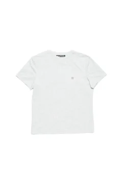 Acne Regular Fit Face T-shirt T-shirt Lys Grå Melert