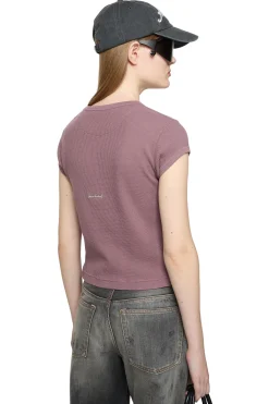 Acne T-Shirt Fitted Unisex Fit T-shirt Gammelrosa