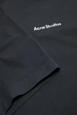 Acne T-Shirt Relaxed Fit T-shirt Vasket Sort