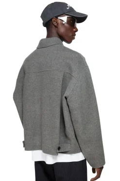 Acne Wool Zipper Jacket Jakke Grå