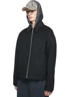 Acne Wool Zipper Jacket Jakke Sort