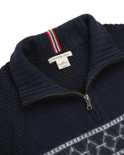 Amundsen Boiled Ski Sweater Mens Genser Blå Mønster