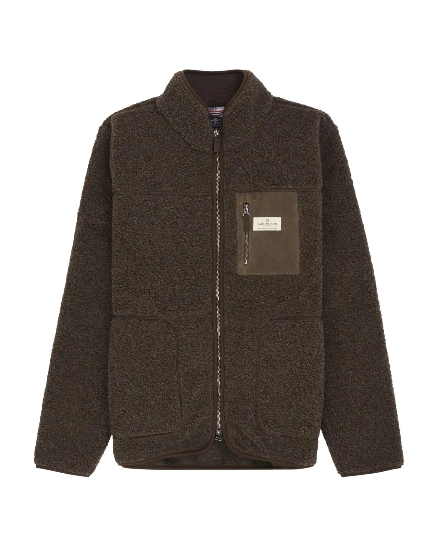 Amundsen Heroes Wool Fleece Jacket Mens Jakke Mørkebrun