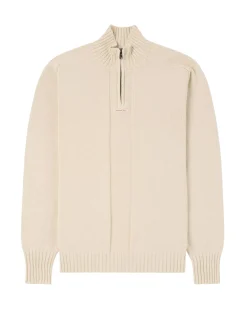 Amundsen Lascar Half Zip Mens Genser Ecru