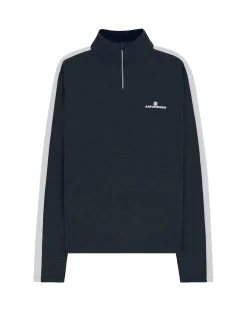 Amundsen 5Mila Half Zip Mens Stripe Genser Marine