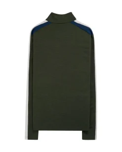 Amundsen 5Mila Half Zip Mens Stripe Genser Oliven