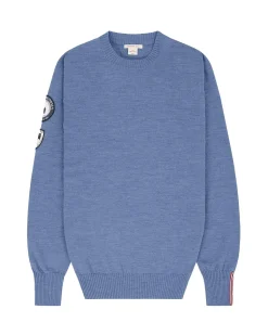 Amundsen Peak Crew Neck Mens Genser Gråblå