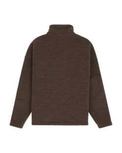 Amundsen V-Bond Waxed Fleece Womens Genser Mørkebrun