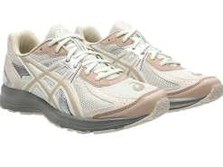 Asics JOG 100S Cream/Feather Grey Sko Rosa Mønster