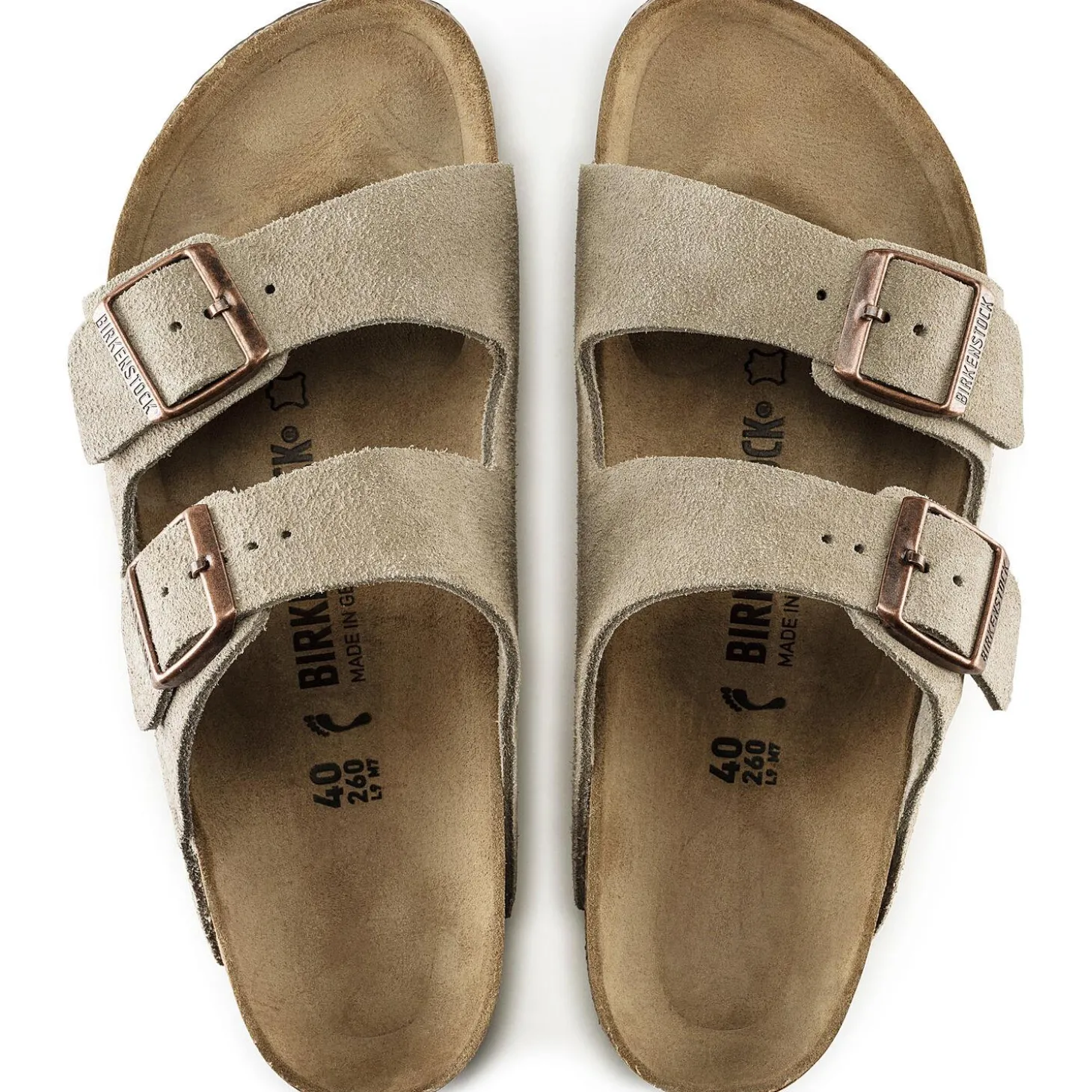 Birkenstock Arizona Suede Regular Taupe Sko Taupe