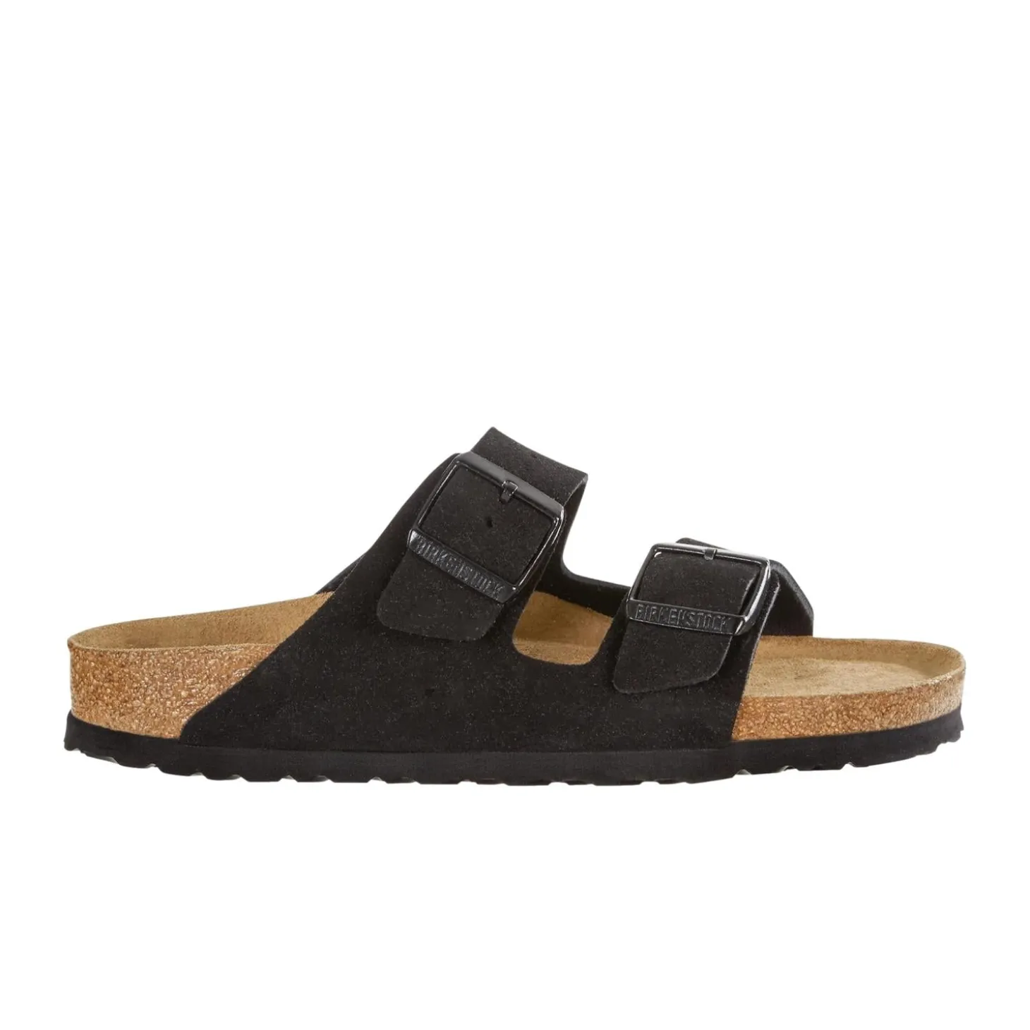 Birkenstock Arizona Suede Leather Narrow Sko Sort