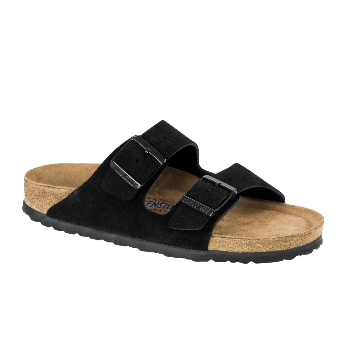 Birkenstock Arizona Suede Leather Narrow Sko Sort