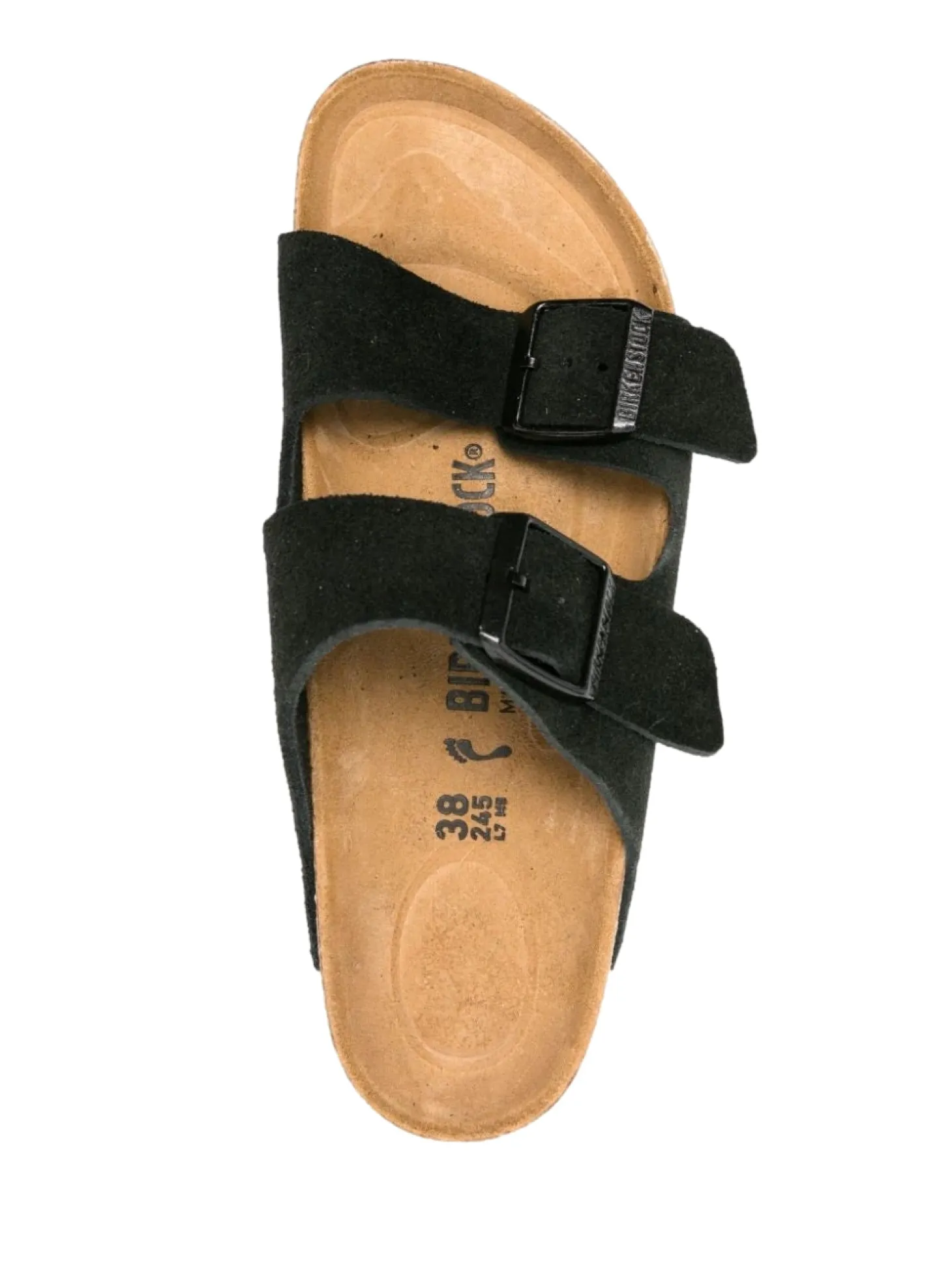 Birkenstock Arizona Suede Leather Narrow Sko Sort
