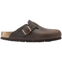 Birkenstock Boston Natural Leather Narrow Oiled Habana Sko Mørkebrun
