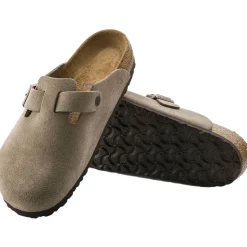 Birkenstock Boston SFB Suede Narrow Taupe Sko Taupe