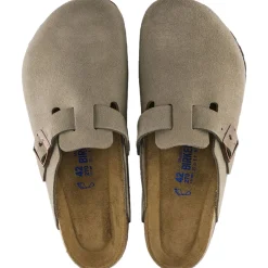 Birkenstock Boston SFB Suede Narrow Taupe Sko Taupe
