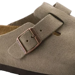 Birkenstock Boston SFB Suede Narrow Taupe Sko Taupe