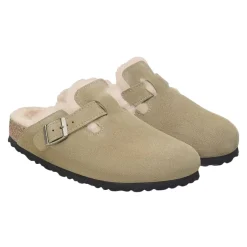 Birkenstock Boston Shearling Regular Taupe Sko Brun/Beige