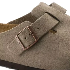 Birkenstock Boston Suede Narrow Taupe Sko Taupe