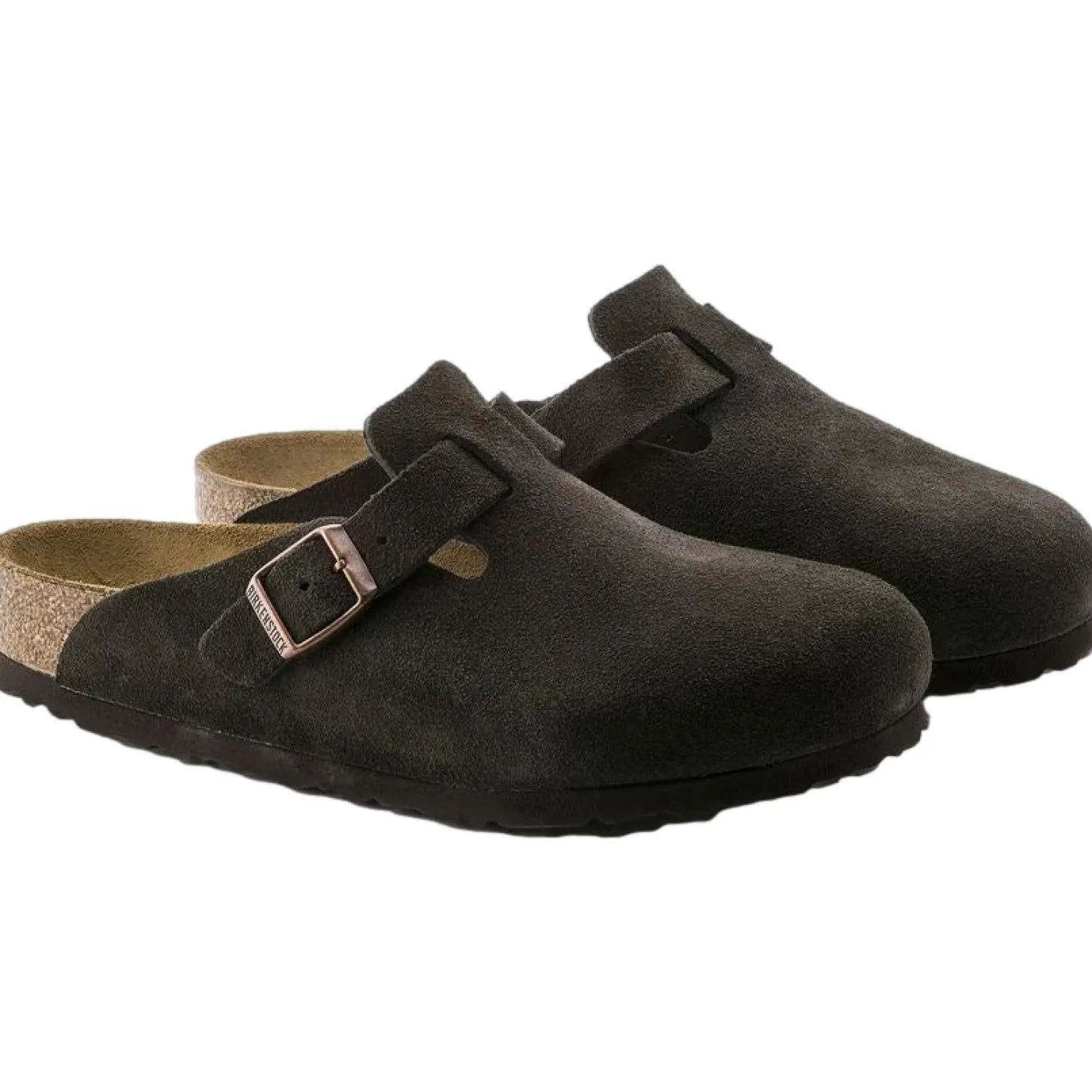 Birkenstock Boston Suede Narrow Mocca Sko Brun