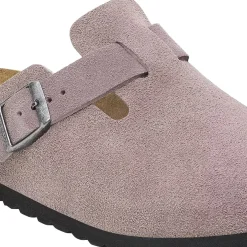 Birkenstock Boston Suede Narrow Faded Purple Sko Lilla/Grå