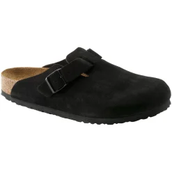 Birkenstock Boston Suede Regular Black Sko Sort