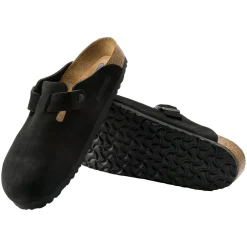 Birkenstock Boston Suede Regular Black Sko Sort