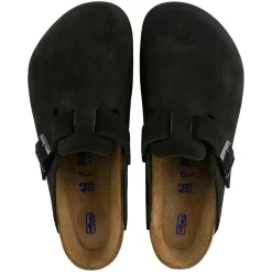 Birkenstock Boston Suede Regular Black Sko Sort