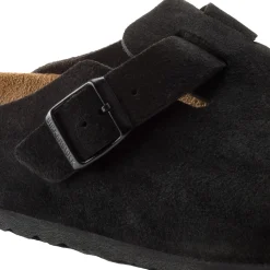 Birkenstock Boston Suede Regular Black Sko Sort