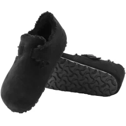Birkenstock London Shearling Narrow Black Sko Sort