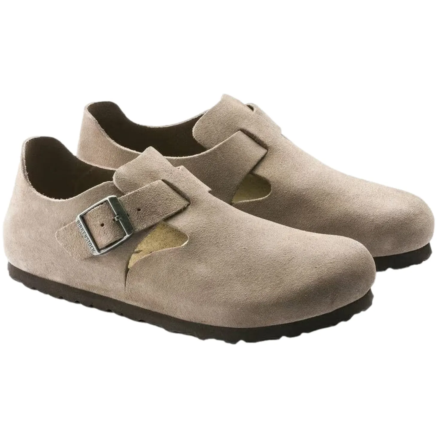 Birkenstock London Suede Narrow Taupe Sko Taupe