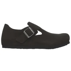 Birkenstock London Suede Regular Black Sko Sort