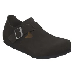 Birkenstock London Suede Regular Black Sko Sort