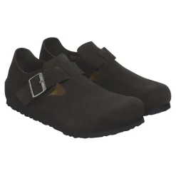 Birkenstock London Suede Regular Black Sko Sort