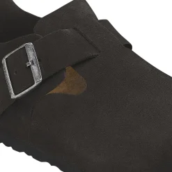 Birkenstock London Suede Regular Black Sko Sort