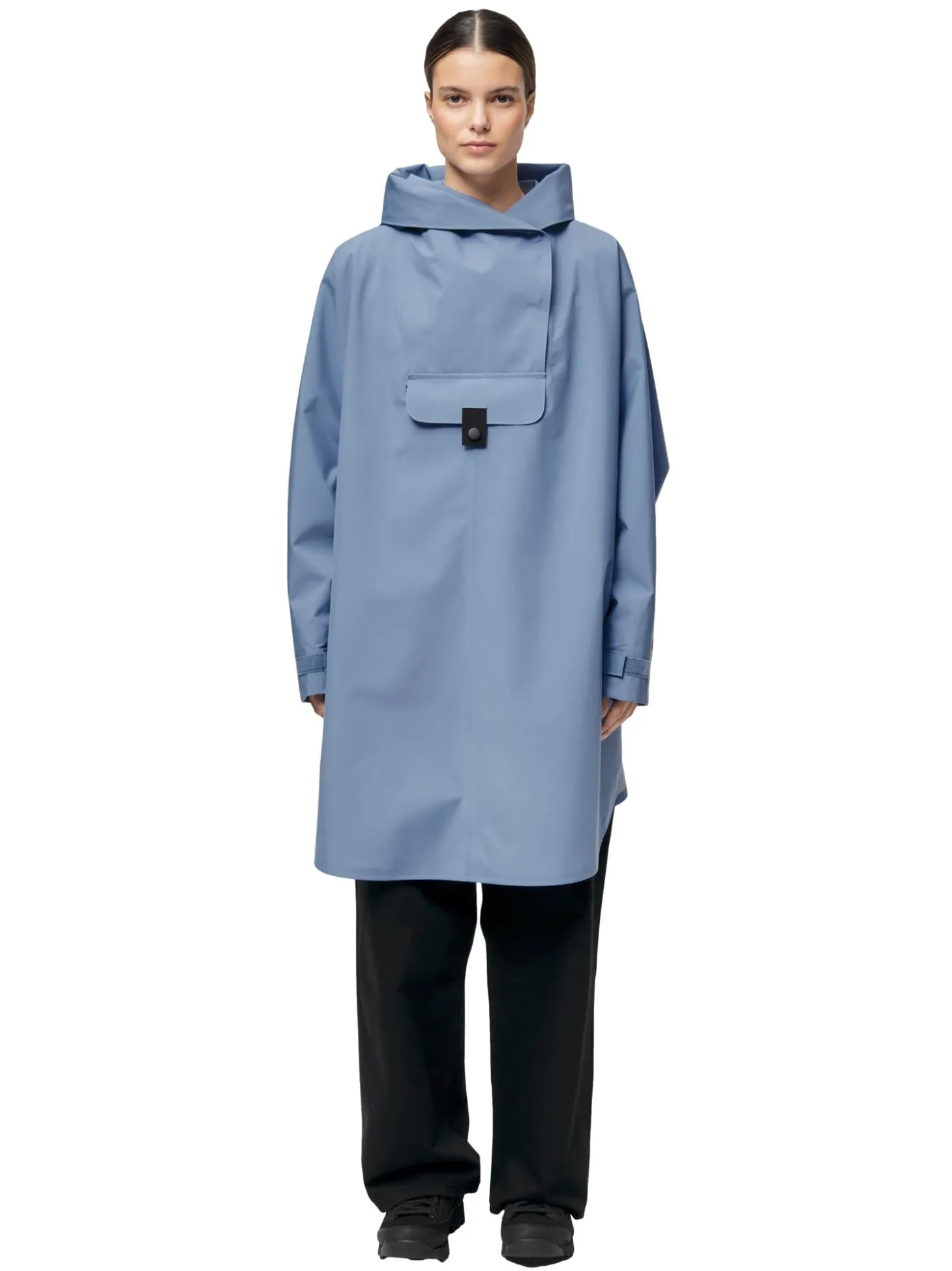 Blæst Bergen Poncho Blue Hour Jakke Lyseblå