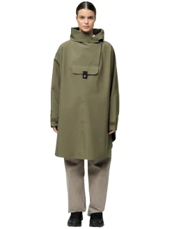 Blæst Bergen Poncho Grape Leaf Jakke Oliven