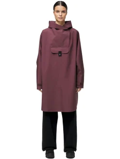 Blæst Bergen Poncho Late Dawn Jakke Vinrød