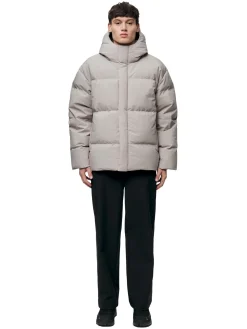 Blæst Grotli Down Jacket Low Tide Jakke Beige Grå