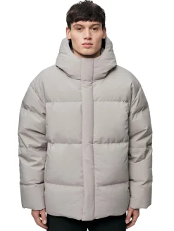 Blæst Grotli Down Jacket Low Tide Jakke Beige Grå
