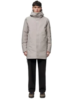 Blæst Olden Primaloft Parka Low Tide Jakke Beige Grå