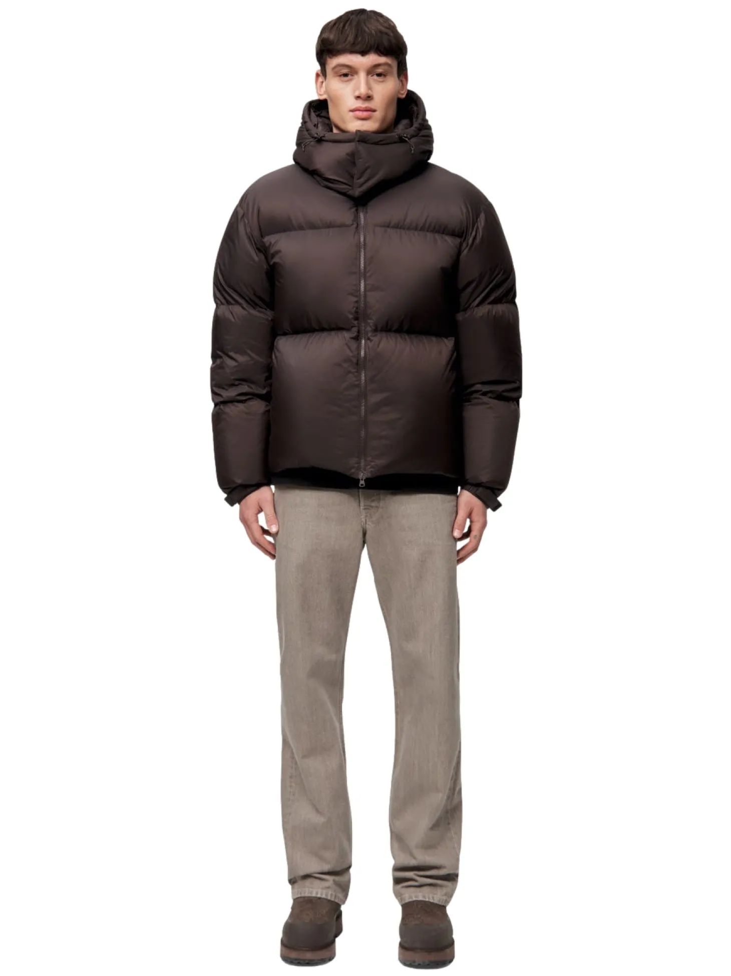 Blæst Perma Lightweight Down Jacket Brown Soil Jakke Brun