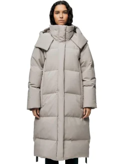 Blæst Stranda Down Coat Low Tide Jakke Beige Grå